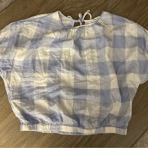 NWT Madewell 2 Piece Linen-Blend Bubble Top & Side-Button Midi Skirt, Sz XS - Picture 6 of 10